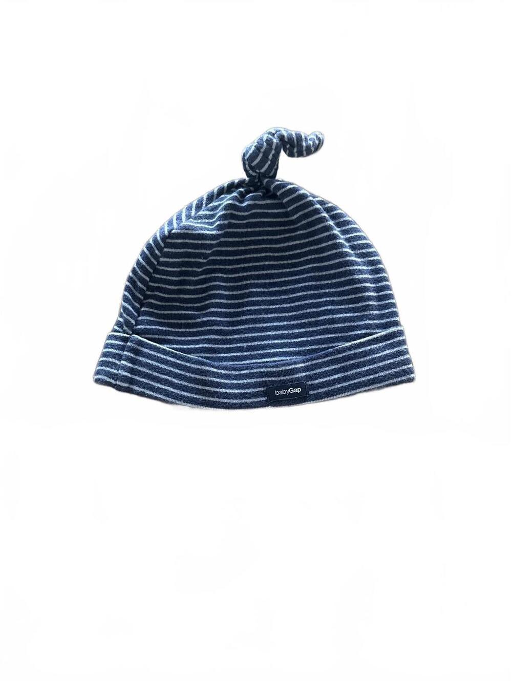 Baby Gap Navy Blue and White Striped Knot Hat 0 3 6 months baby Boy Infant